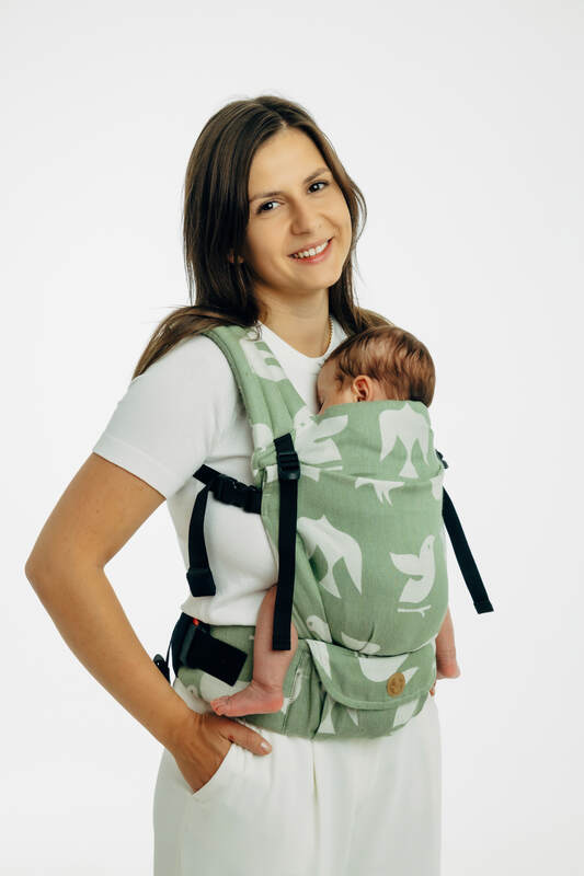 LennyLight Carrier, jacquard weave (80% cotton, 20% lyocell) - BIRDY - FLY HIGH - Woven Baby Standard   lenny_light    #