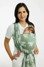 Baby Wrap, Jacquard Weave (80% cotton, 20% lyocell) - BIRDY - FLY HIGH (grade B) - Woven Baby M - 6   long_woven_wraps    #