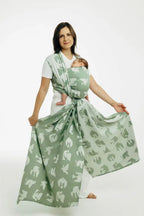 Baby Wrap, Jacquard Weave (80% cotton, 20% lyocell) - BIRDY - FLY HIGH (grade B) - Woven Baby M - 6   long_woven_wraps    #
