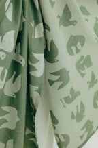 Baby Wrap, Jacquard Weave (80% cotton, 20% lyocell) - BIRDY - FLY HIGH (grade B) - Woven Baby M - 6   long_woven_wraps    #