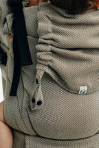 My First Baby Carrier - LennyUpGrade PRO, herringbone weave 100% cotton - LITTLE HERRINGBONE ALMOND (grade B) - Woven Baby Size - Standard   lenny_upgrade_pro    #