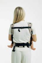 My First Baby Carrier - LennyUpGrade PRO, herringbone weave 100% cotton - LITTLE HERRINGBONE ALMOND - Woven Baby Standard   lenny_upgrade_pro    #