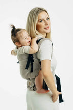 My First Baby Carrier - LennyUpGrade PRO, herringbone weave 100% cotton - LITTLE HERRINGBONE ALMOND - Woven Baby Standard   lenny_upgrade_pro    #
