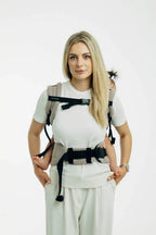 My First Baby Carrier - LennyUpGrade PRO, herringbone weave 100% cotton - LITTLE HERRINGBONE ALMOND (grade B) - Woven Baby Standard   lenny_upgrade_pro    #