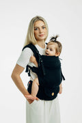 My First Baby Carrier - LennyUpGrade PRO, herringbone weave 100% cotton - LITTLE HERRINGBONE EBONY BLACK