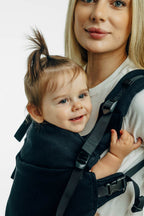 My First Baby Carrier - LennyUpGrade PRO, herringbone weave 100% cotton - LITTLE HERRINGBONE EBONY BLACK (grade B) - Woven Baby Size - Standard   lenny_upgrade_pro    #