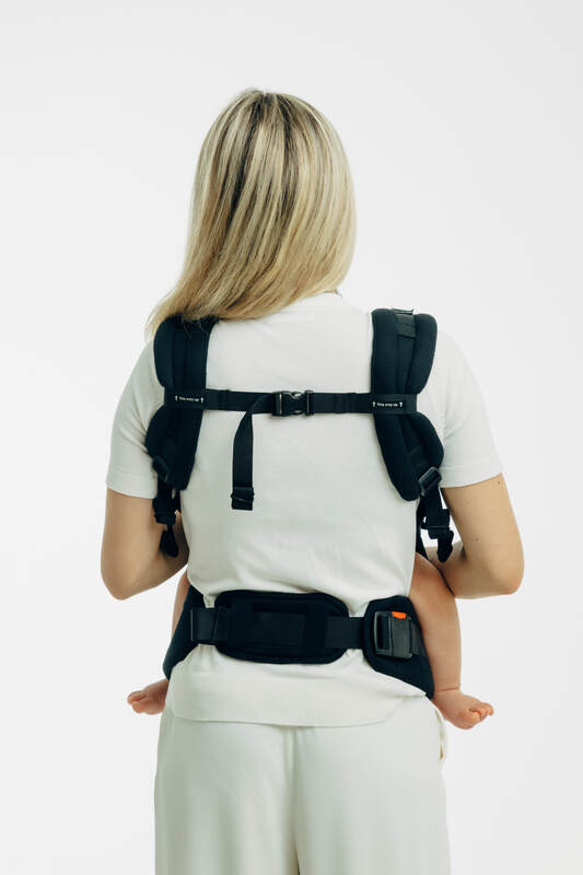 My First Baby Carrier - LennyUpGrade PRO, herringbone weave 100% cotton - LITTLE HERRINGBONE EBONY BLACK (grade B) - Woven Baby Size - Standard   lenny_upgrade_pro    #