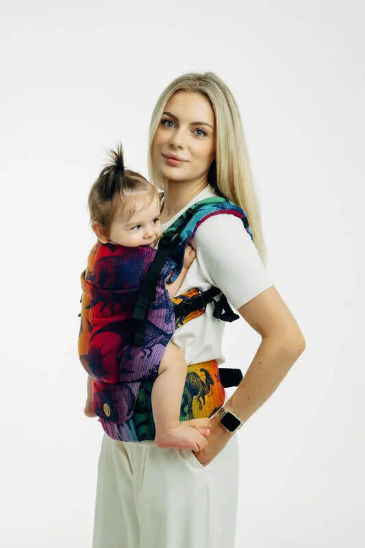 LennyUpGrade PRO Carrier, jacquard weave 100% cotton - JURASSIC - NEW ERA - Woven Baby Size - Standard   lenny_upgrade_pro    #