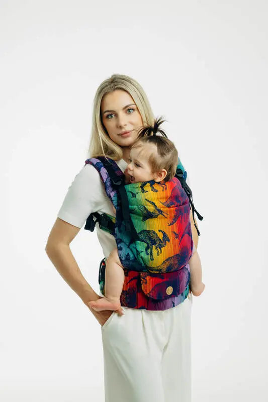 LennyUpGrade PRO Carrier, jacquard weave 100% cotton - JURASSIC - NEW ERA - Woven Baby Size - Standard   lenny_upgrade_pro    #