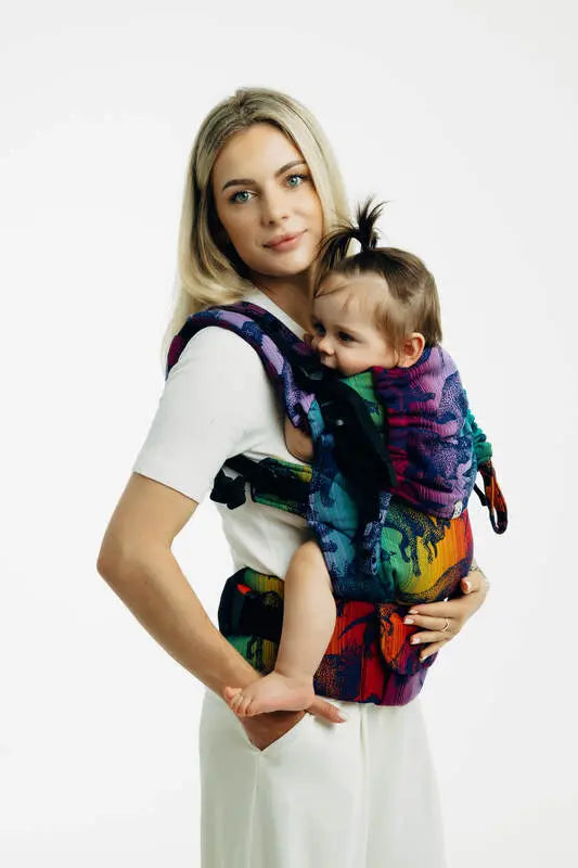 LennyUpGrade PRO Carrier, jacquard weave 100% cotton - JURASSIC - NEW ERA - Woven Baby Standard   lenny_upgrade_pro    #