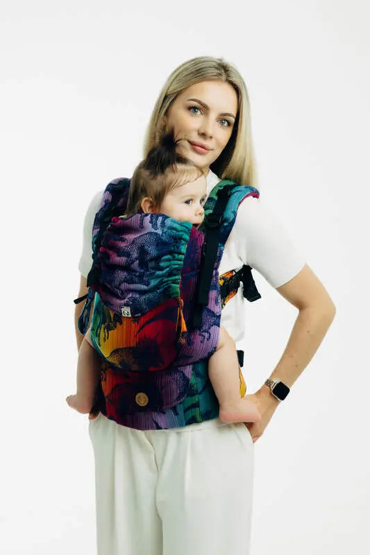 LennyUpGrade PRO Carrier, jacquard weave 100% cotton - JURASSIC - NEW ERA - Woven Baby Standard   lenny_upgrade_pro    #