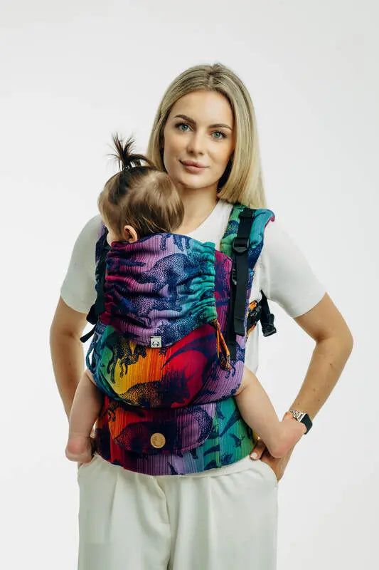 LennyUpGrade PRO Carrier, jacquard weave 100% cotton - JURASSIC - NEW ERA - Woven Baby Standard   lenny_upgrade_pro    #