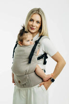 LennyUpGrade PRO Carrier, broken-twill weave 100% cotton - PEANUT BUTTER - Woven Baby Standard   lenny_upgrade_pro    #