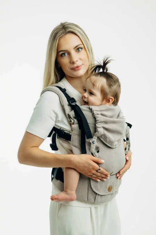LennyUpGrade PRO Carrier, broken-twill weave 100% cotton - PEANUT BUTTER (grade B) - Woven Baby Standard   lenny_upgrade_pro    #