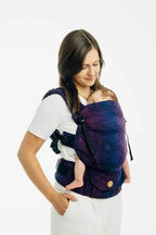 LennyUpGrade PRO Carrier, jacquard weave 100% cotton - WILD WINE - BOUQUET - Woven Baby Standard   lenny_upgrade_pro    #