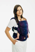LennyUpGrade PRO Carrier, jacquard weave 100% cotton - WILD WINE - BOUQUET (grade B) - Woven Baby Size - Standard   lenny_upgrade_pro    #