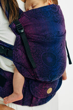 LennyUpGrade PRO Carrier, jacquard weave 100% cotton - WILD WINE - BOUQUET (grade B) - Woven Baby Size - Standard   lenny_upgrade_pro    #