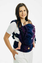 LennyUpGrade PRO Carrier, jacquard weave 100% cotton - WILD WINE - BOUQUET (grade B) - Woven Baby Size - Standard   lenny_upgrade_pro    #