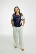 LennyUpGrade PRO Carrier, jacquard weave 100% cotton - WILD WINE - BOUQUET (grade B) - Woven Baby Standard   lenny_upgrade_pro    #