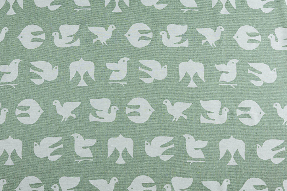 Baby Wrap, Jacquard Weave (80% cotton, 20% lyocell) - BIRDY - FLY HIGH (grade B) - Woven Baby M - 6   long_woven_wraps    #