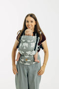LennyUpGrade PRO Carrier, jacquard weave (68% cotton 16% linen 16% modal) - BIRDY - WHITE NOISE (grade B) - Woven Baby Size - Standard   lenny_upgrade_pro    #