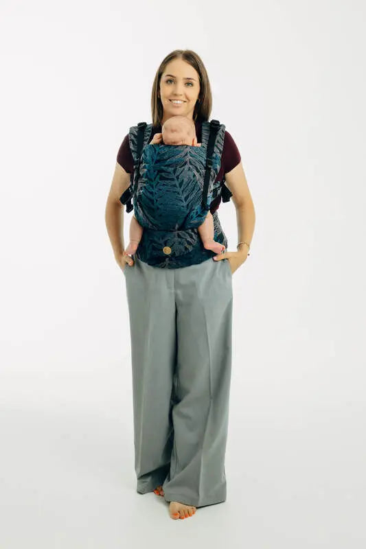 LennyUpGrade PRO Carrier, jacquard weave, (54% cotton, 46% TENCEL™ Lyocell) - RAINFOREST - NOCTURNAL - Woven Baby Size - Standard   lenny_upgrade_pro    #