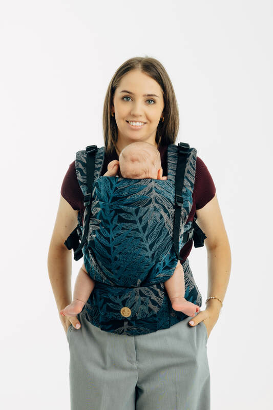 LennyUpGrade PRO Carrier, jacquard weave, (54% cotton, 46% TENCEL™ Lyocell) - RAINFOREST - NOCTURNAL