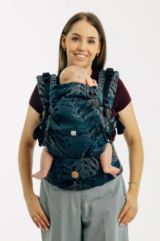 LennyUpGrade PRO Carrier, jacquard weave, (54% cotton, 46% TENCEL™ Lyocell) - RAINFOREST - NOCTURNAL - Woven Baby Size - Standard   lenny_upgrade_pro    #