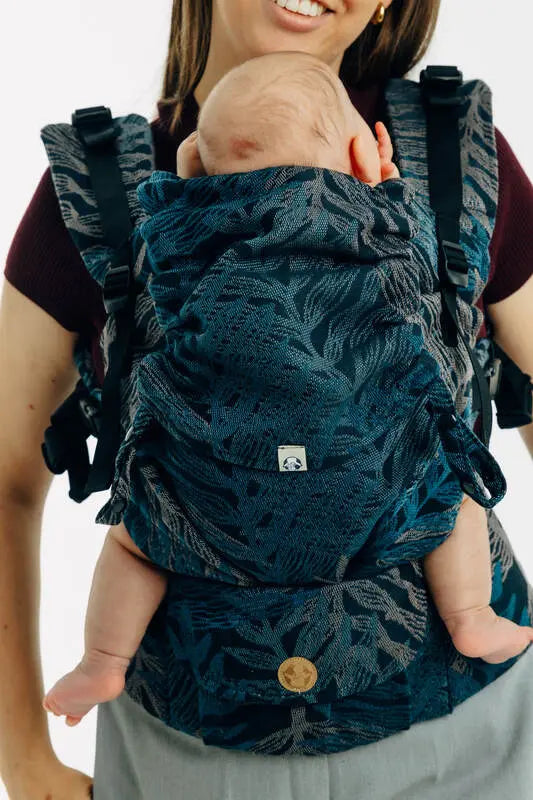 LennyUpGrade PRO Carrier, jacquard weave, (54% cotton, 46% TENCEL™ Lyocell) - RAINFOREST - NOCTURNAL - Woven Baby Size - Standard   lenny_upgrade_pro    #