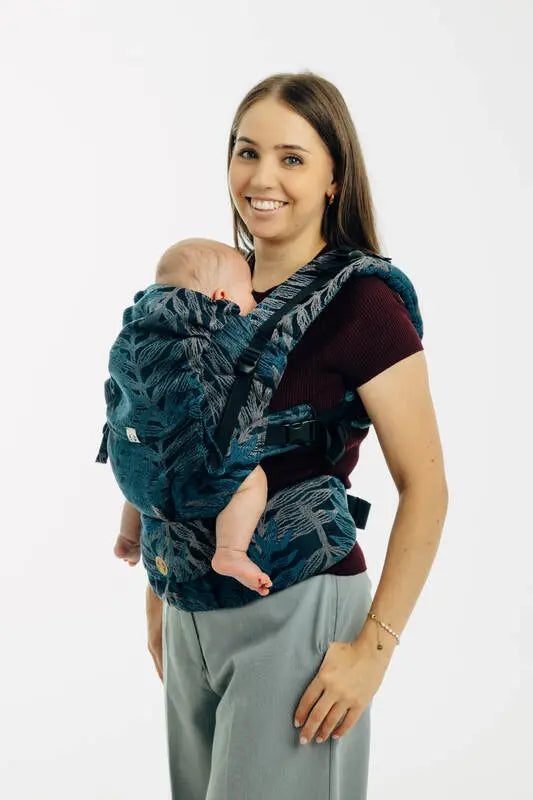 LennyUpGrade PRO Carrier, jacquard weave, (54% cotton, 46% TENCEL™ Lyocell) - RAINFOREST - NOCTURNAL - Woven Baby Standard   lenny_upgrade_pro    #