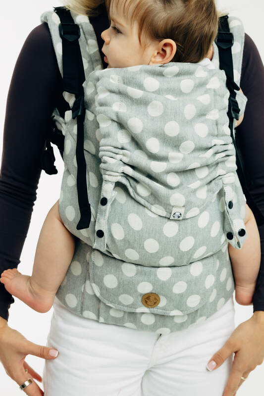 LennyUpGrade PRO Carrier, jacquard weave 100% cotton - POLKA DOTS - PLOP - Woven Baby Standard   lenny_upgrade_pro    #