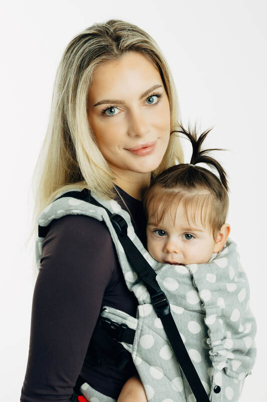 LennyUpGrade PRO Carrier, jacquard weave 100% cotton - POLKA DOTS - PLOP - Woven Baby Standard   lenny_upgrade_pro    #