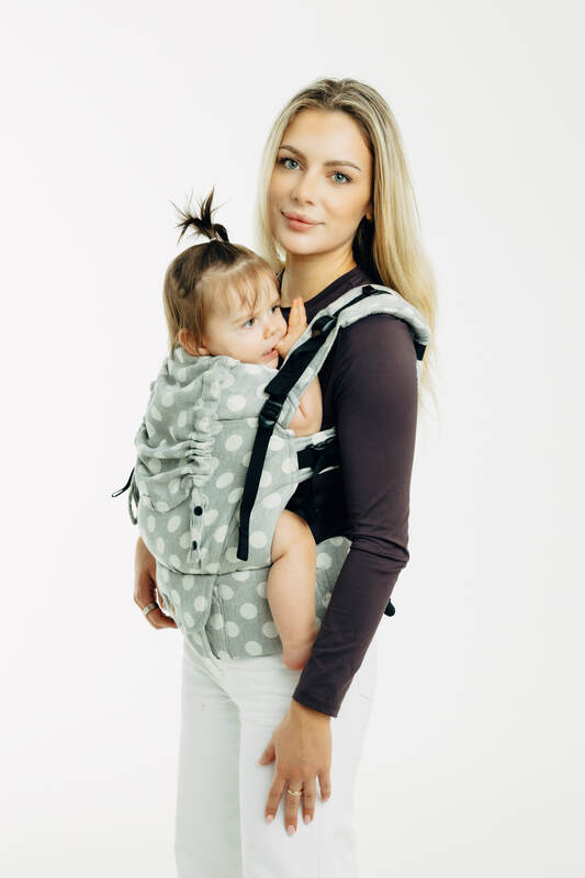 LennyUpGrade PRO Carrier, jacquard weave 100% cotton - POLKA DOTS - PLOP - Woven Baby Standard   lenny_upgrade_pro    #