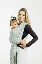 Baby Wrap, Jacquard Weave (100% cotton) - POLKA DOTS - PLOP (grade B) - Woven Baby S - 5   long_woven_wraps    #