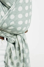 Baby Wrap, Jacquard Weave (100% cotton) - POLKA DOTS - PLOP - Woven Baby XS - 4   long_woven_wraps    #