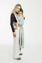 Baby Wrap, Jacquard Weave (100% cotton) - POLKA DOTS - PLOP (grade B) - Woven Baby S - 5   long_woven_wraps    #