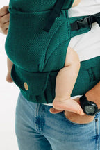 My First Baby Carrier - LennyUpGrade PRO, herringbone weave 100% cotton - EMERALD - Woven Baby Standard   lenny_upgrade_pro    #