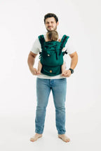 My First Baby Carrier - LennyUpGrade PRO, herringbone weave 100% cotton - EMERALD - Woven Baby Standard   lenny_upgrade_pro    #