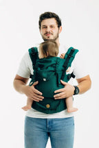 My First Baby Carrier - LennyUpGrade PRO, herringbone weave 100% cotton - EMERALD - Woven Baby Standard   lenny_upgrade_pro    #