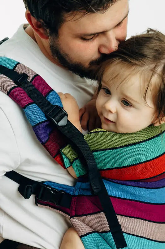 LennyUpGrade PRO Carrier, broken-twill weave 100% cotton - CAROUSEL OF COLORS - Woven Baby Size - Standard   lenny_upgrade_pro    #