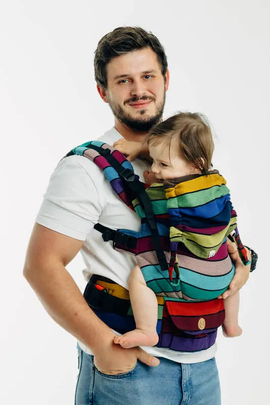 LennyUpGrade PRO Carrier, broken-twill weave 100% cotton - CAROUSEL OF COLORS - Woven Baby Standard   lenny_upgrade_pro    #