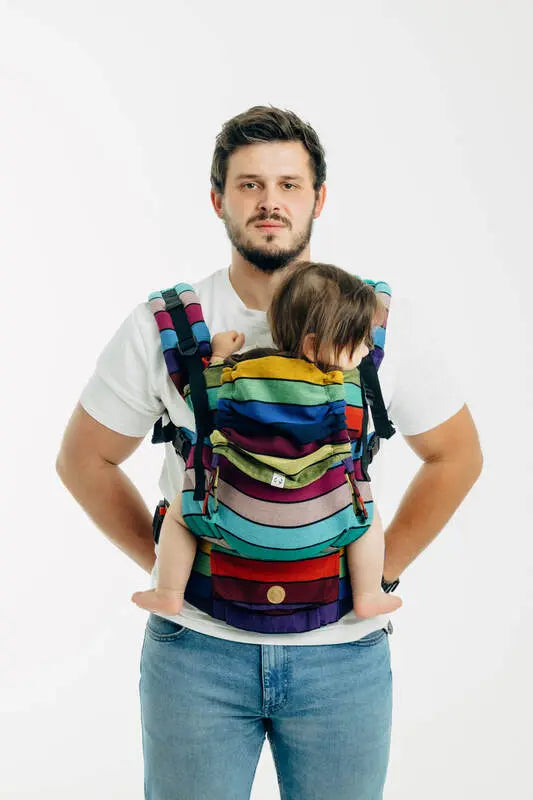 LennyUpGrade PRO Carrier, broken-twill weave 100% cotton - CAROUSEL OF COLORS - Woven Baby Standard   lenny_upgrade_pro    #