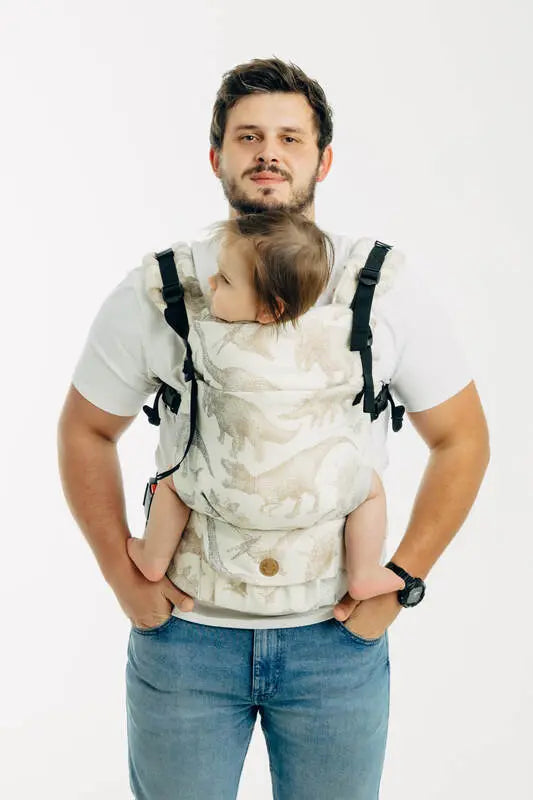 LennyUpGrade PRO Carrier, jacquard weave 100% cotton - JURASSIC - ICE DESERT - Woven Baby Standard   lenny_upgrade_pro    #
