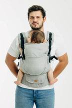 My First Carrier - LennyUpGrade PRO, herringbone weave 100% cotton - LITTLE HERRINGBONE GREY - Woven Baby Standard   lenny_upgrade_pro    #