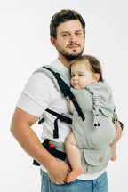 My First Carrier - LennyUpGrade PRO, herringbone weave 100% cotton - LITTLE HERRINGBONE GREY - Woven Baby Standard   lenny_upgrade_pro    #