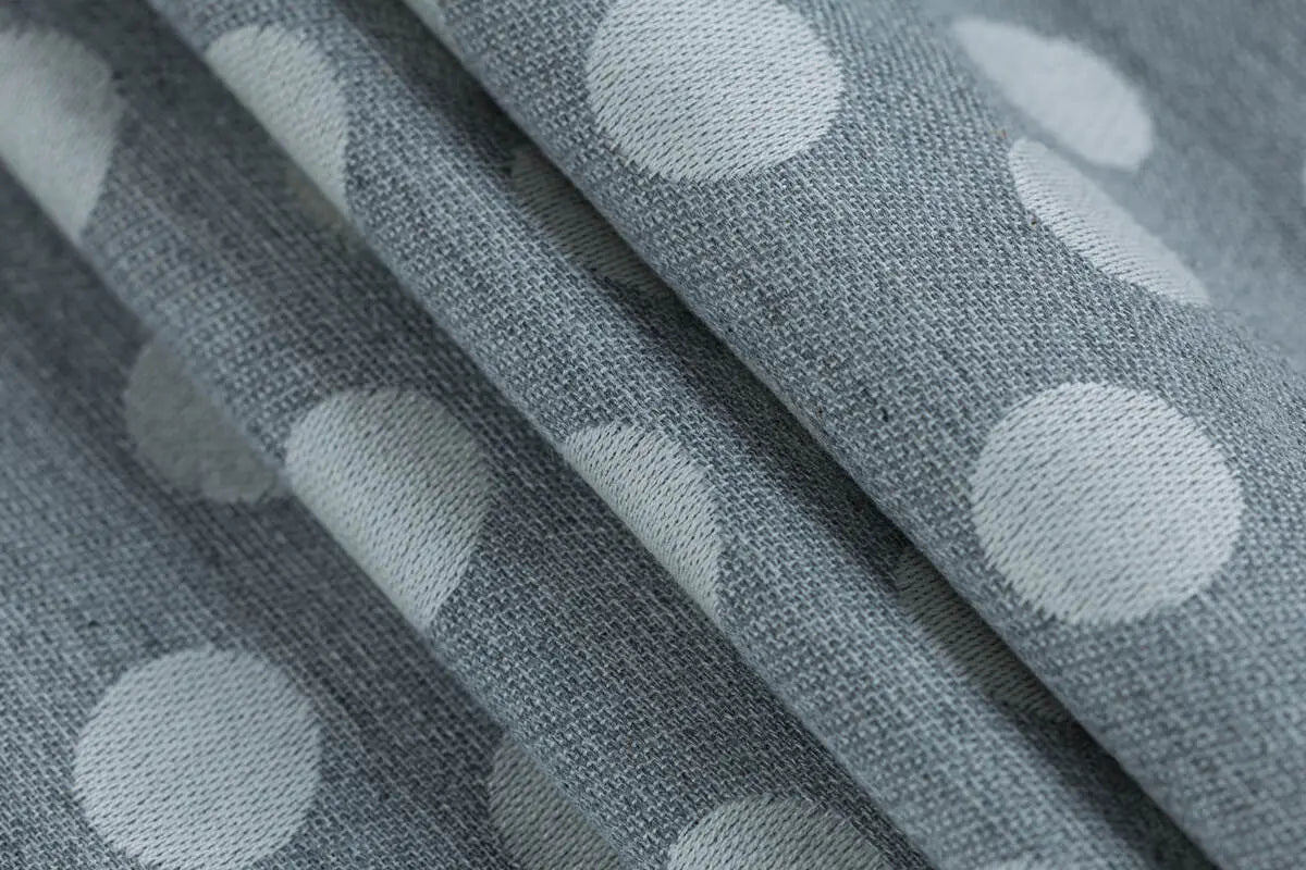 Baby Wrap, Jacquard Weave (100% cotton) - POLKA DOTS - PLOP - Woven Baby XS - 4   long_woven_wraps    #
