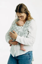 Baby Wrap, Jacquard Weave (100% cotton) - POLKA DOTS - PLOP - Woven Baby XS - 4   long_woven_wraps    #