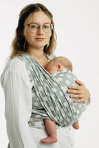 Baby Wrap, Jacquard Weave (100% cotton) - POLKA DOTS - PLOP - Woven Baby XS - 4   long_woven_wraps    #