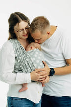 Baby Wrap, Jacquard Weave (100% cotton) - POLKA DOTS - PLOP - Woven Baby XS - 4   long_woven_wraps    #