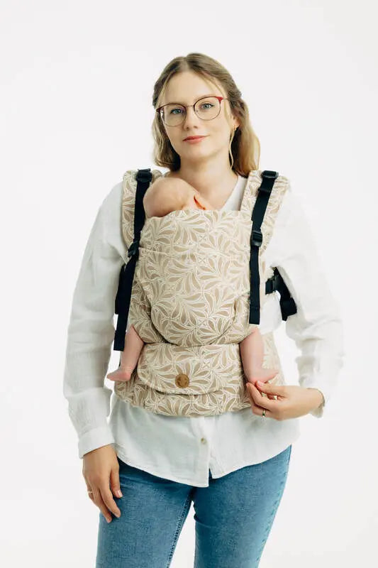 LennyUpGrade PRO Carrier, jacquard weave, 50% cotton, 50% bamboo viscose - INFINITY - GOLDEN HOUR - Woven Baby Size - Standard   lenny_upgrade_pro    #